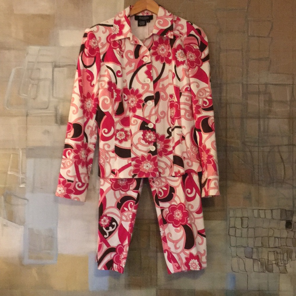 Peck & Peck Wild Flower Print Suit